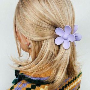 5 clips set - Rainbow Daisy Flower Clip Clasp